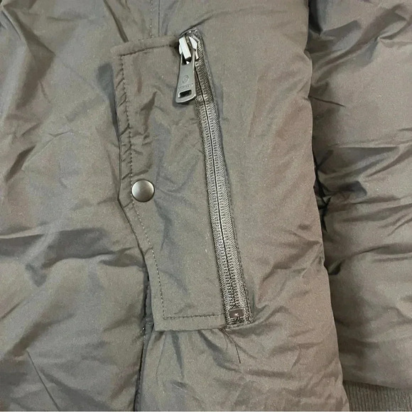 NWT Bernardo Eco Plume Long Puffer Coat Shiny hood size Largee - Picture 3 of 14